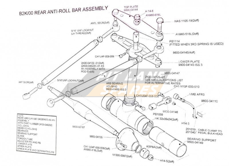Browse Race Car Parts: Rear arb assy | Pitlane Spares
