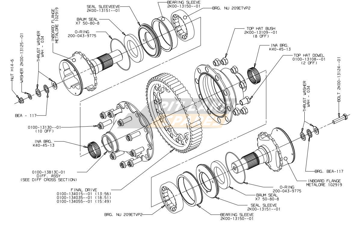 Browse Race Car Parts: Differential area | Pitlane Spares